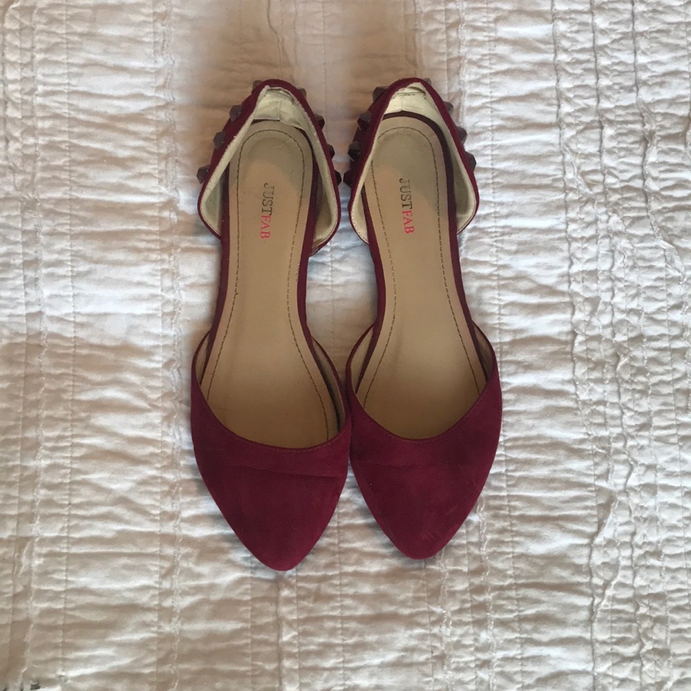Just Fab maroon flats
